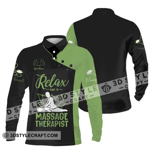 Unisex Shirt - Custom Name Massage Therapist Shirt Green Massage Tools style option 3