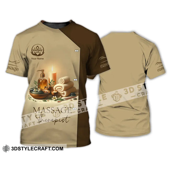 Unisex Shirt, Custom Name Massage Therapist Shirt, Massage Therapist Polo Long Sleeve Shirt style option 2
