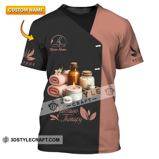 Unisex Shirt - Custom Name Massage Therapist Shirt style option 1