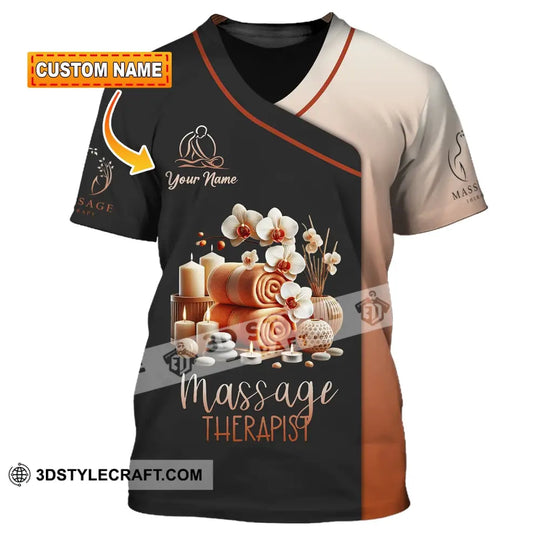 Unisex Shirt, Custom Name Massage Therapist Shirt, T-Shirt for Massage Therapists, Massage Therapists Uniform style option 1
