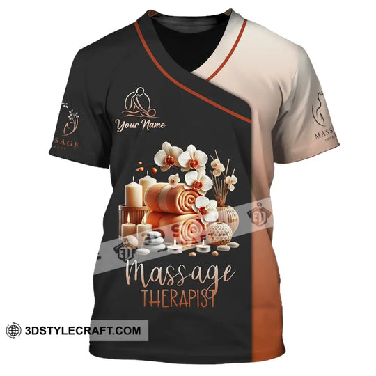 Unisex Shirt, Custom Name Massage Therapist Shirt, T-Shirt for Massage Therapists, Massage Therapists Uniform style option 3