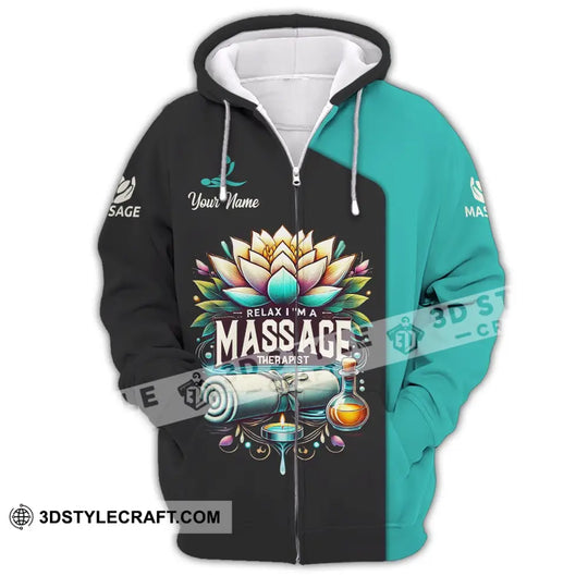 Unisex Shirt, Custom Name Massage Therapist Shirt, T-Shirt for Massage Therapists, Massage Therapists Uniform style option 3