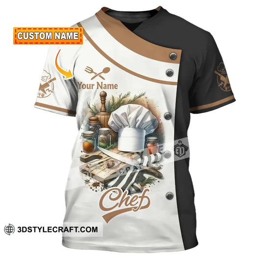 Unisex Shirt Custom Name Master Chef Apparel Polo Long Sleeve Cooking Love T-Shirt T-Shirt