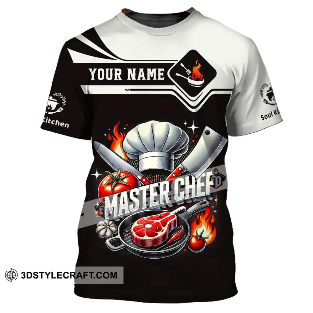 Unisex Shirt Custom Name Master Chef Polo Long Sleeve Apparel Cooking Love T-Shirt / S T-Shirt