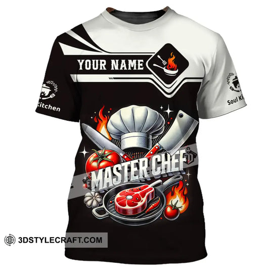 Unisex Shirt, Custom Name Master Chef Shirt, Chef Polo Long Sleeve, Chef Apparel, Cooking Love T-Shirt style option 2