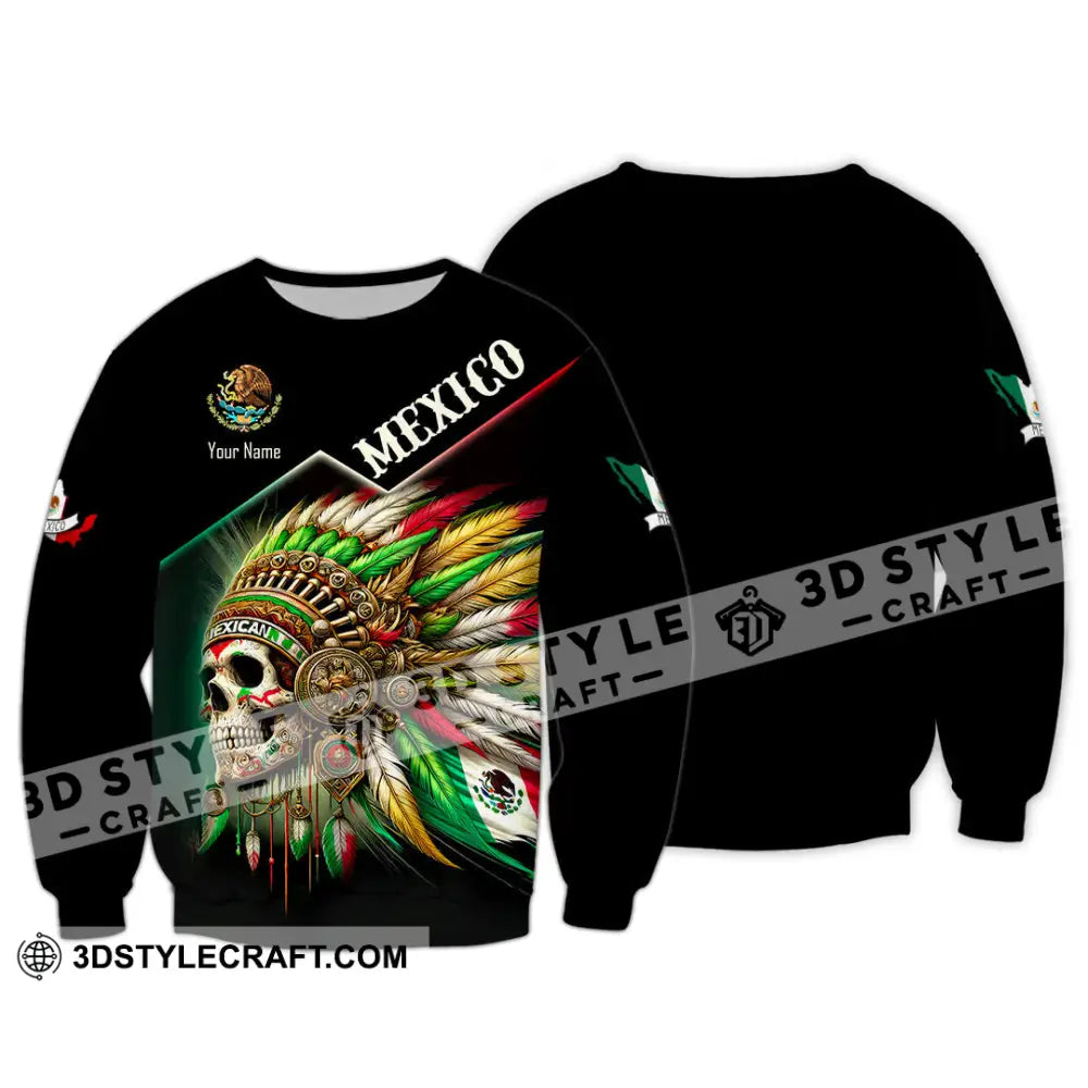 Unisex Shirt Custom Name Mexico Lover Polo Long Sleeve Mexican Gift / S T-Shirt