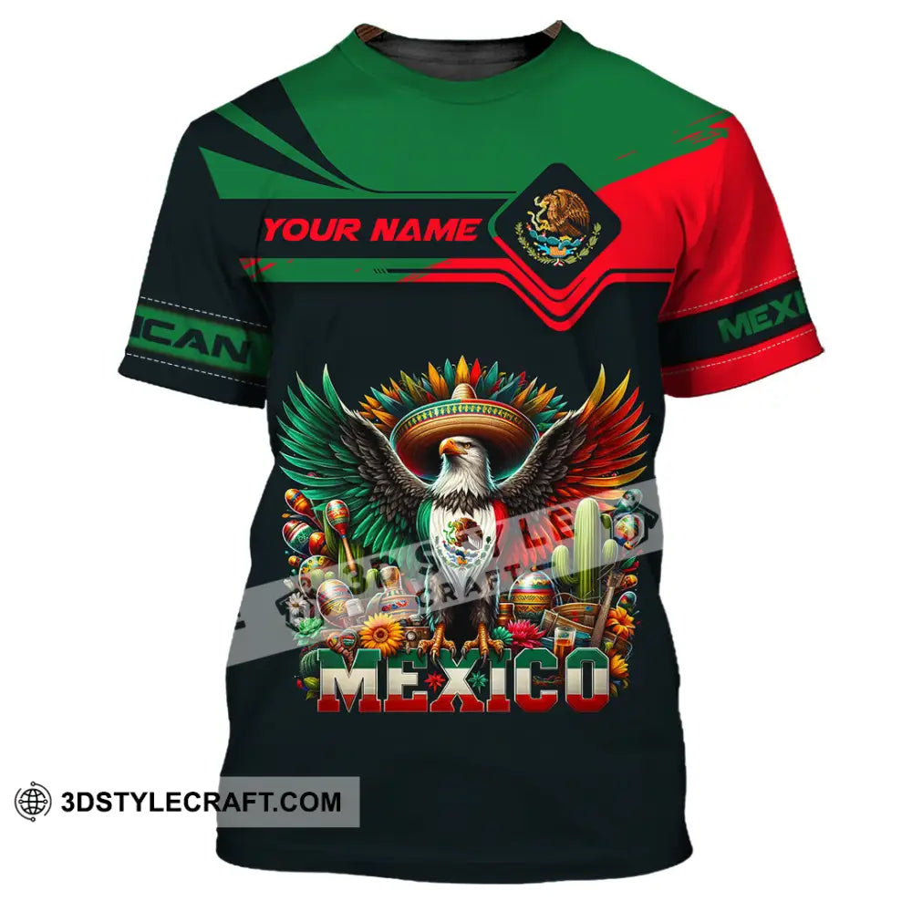 Unisex Shirt Custom Name Mexico Lover Polo Long Sleeve Mexican Gift T-Shirt / S T-Shirt