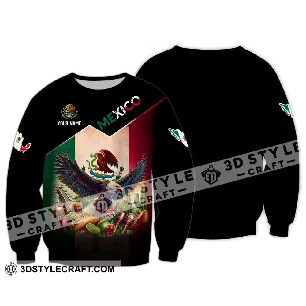 Unisex Shirt - Custom Name Mexico National Team Long Sleeve / S T-Shirt