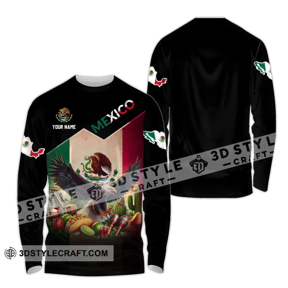 Unisex Shirt - Custom Name Mexico National Team Long Sleeve / S T-Shirt