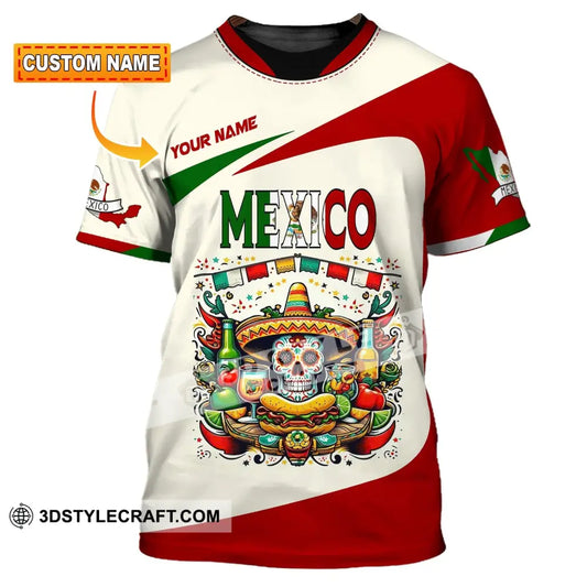 Unisex Shirt Custom Name Mexico Polo Long Sleeve Gift T-Shirt