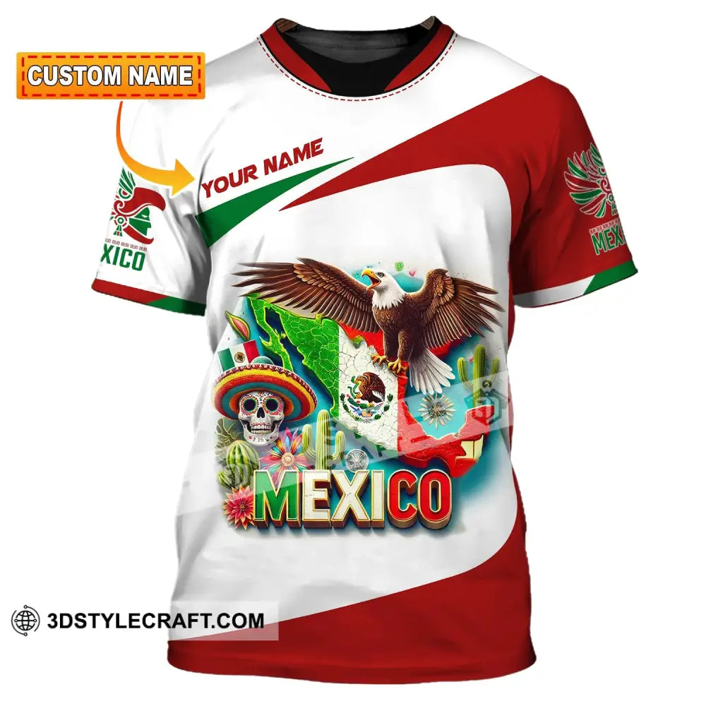 Unisex Shirt Custom Name Mexico Proud Polo Long Sleeve Gift T-Shirt