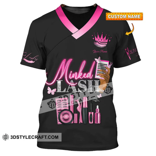 Unisex Shirt - Custom Name Minked Lash Shirt style option 1