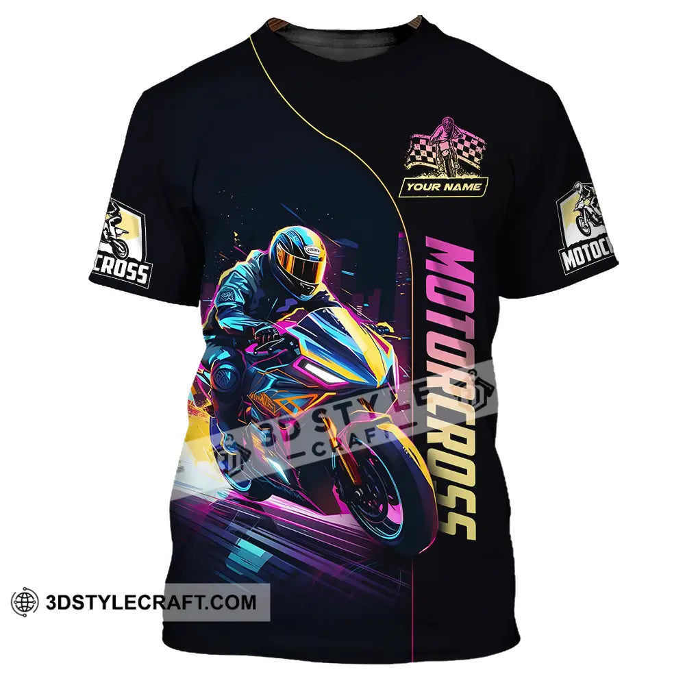 Unisex Shirt - Custom Name Moto Bike Player Sport Motocross T-Shirt / S T-Shirt