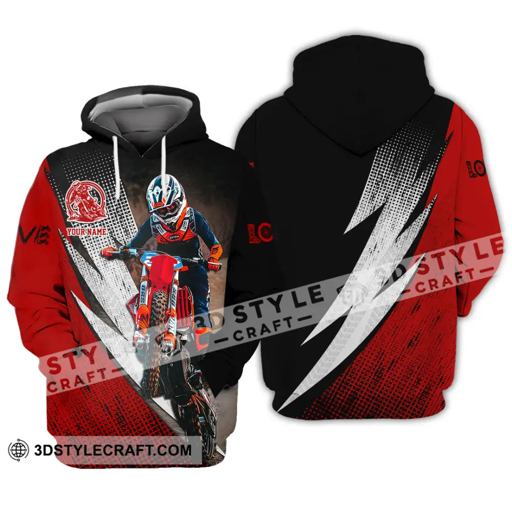 Unisex Shirt - Custom Name Motobike For Player Love Hoodie / S T-Shirt