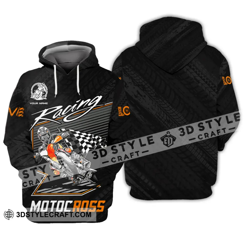 Unisex Shirt - Custom Name Motobike For Player Racing Hoodie / S T-Shirt