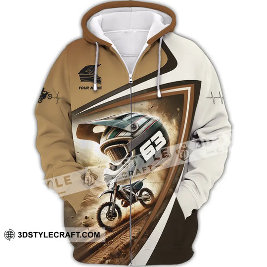 Unisex Shirt, Custom Name Motocross Shirt, Motocross Polo Long Sleeve Shirt style option 3