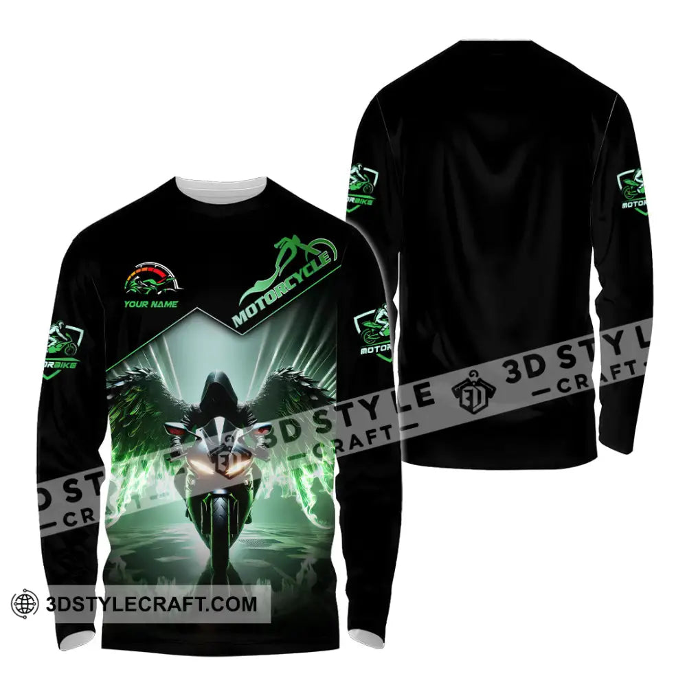 Unisex Shirt Custom Name Motorcycle Lover Gift Long Sleeve / S T-Shirt