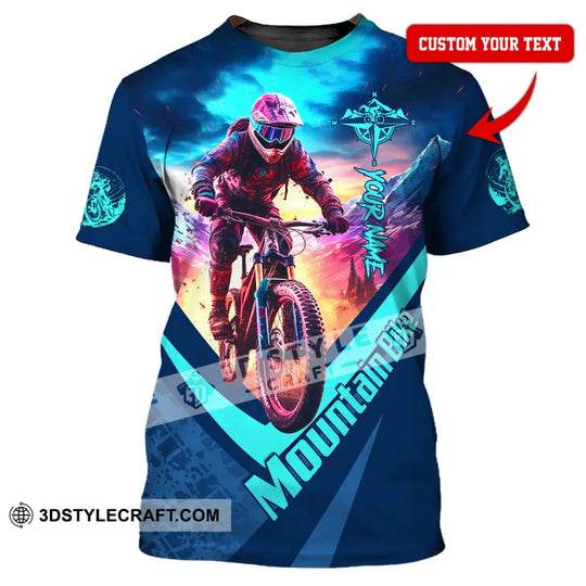 Unisex Shirt - Custom Name Mountain Bike Shirt, Mountain Biker style option 1