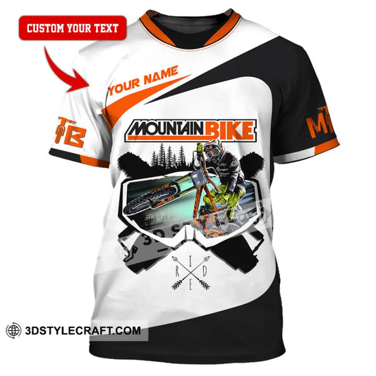 Unisex Shirt - Custom Name Mountain Bike For Player Cool Icon T-Shirt