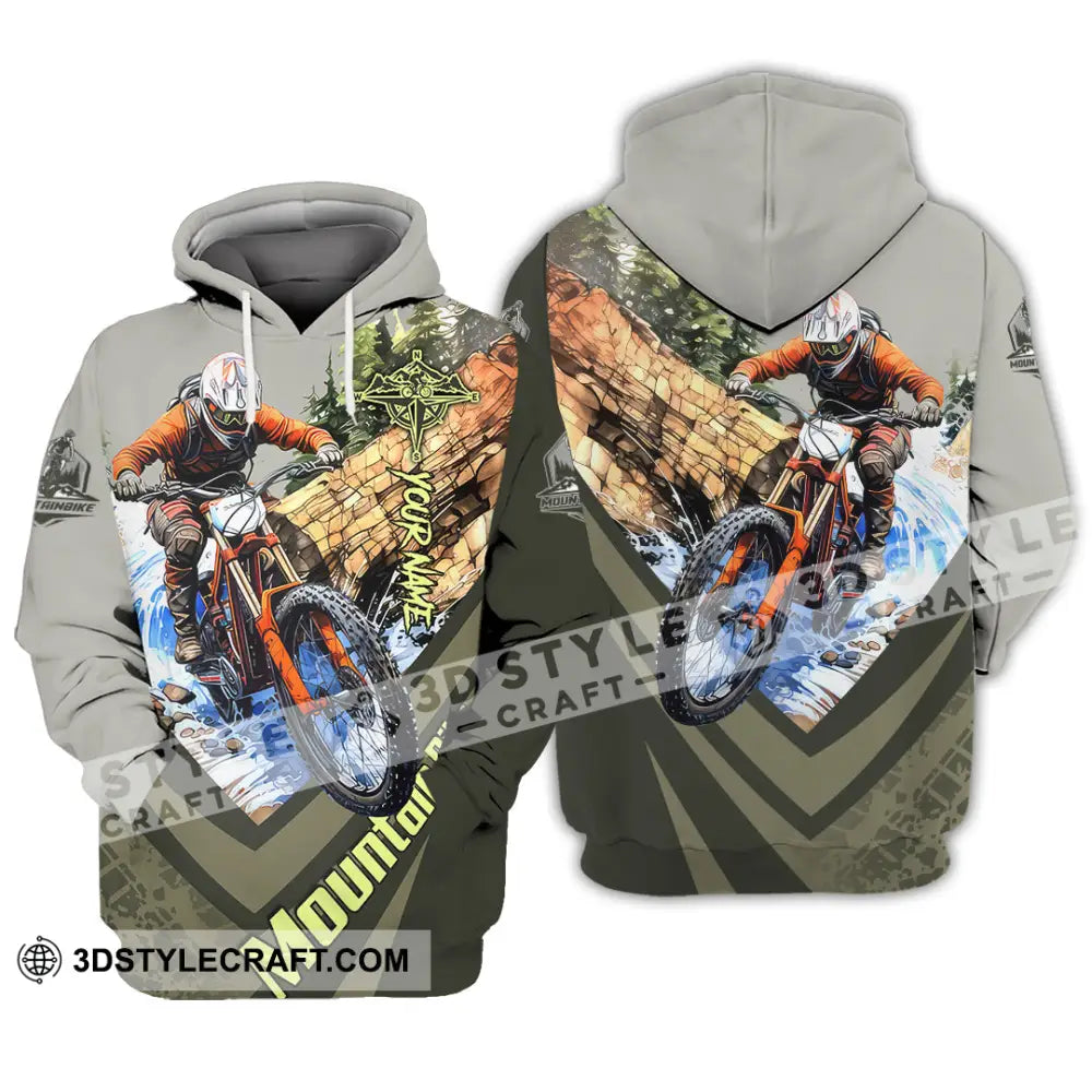 Unisex Shirt - Custom Name Mountain Bike For Player Forest Icon Hoodie / S T-Shirt