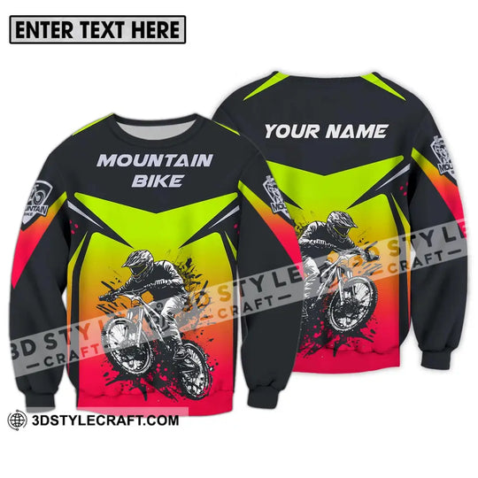 Unisex Shirt - Custom Name Mountain Bike Shirt For Player, Three Color style option 4