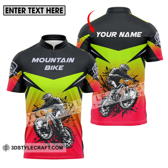 Unisex Shirt - Custom Name Mountain Bike Shirt For Player, Three Color style option 1