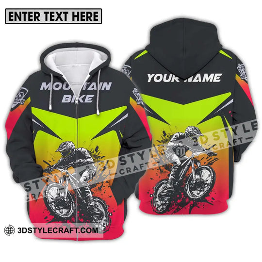 Unisex Shirt - Custom Name Mountain Bike Shirt For Player, Three Color style option 2