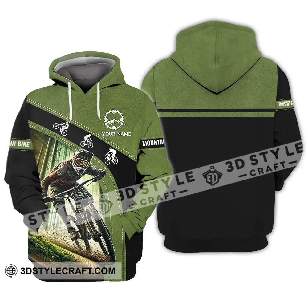 Unisex Shirt - Custom Name Mountain Bike Forest Player Hoodie / S T-Shirt