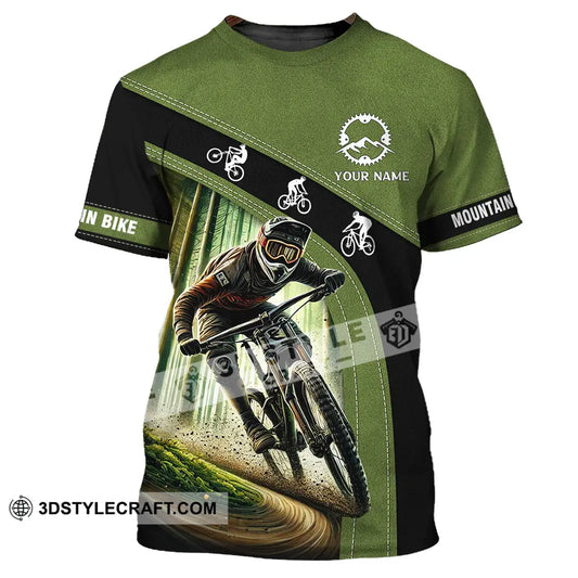 Unisex Shirt - Custom Name Mountain Bike Forest Player T-Shirt / S T-Shirt