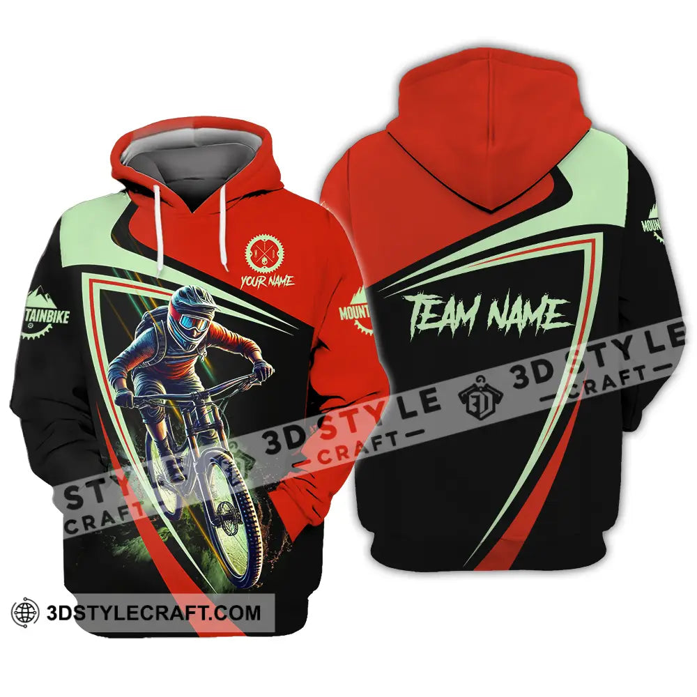 Unisex Shirt - Custom Name Mountain Bike Sport Biker Hoodie / S T-Shirt