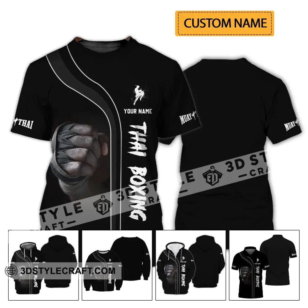 Unisex Shirt - Custom Name Muay Thai Boxing T-Shirt