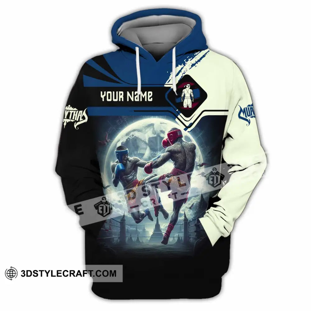 Unisex Shirt Custom Name Muay Thai Polo Long Sleeve Hoodie / S T-Shirt
