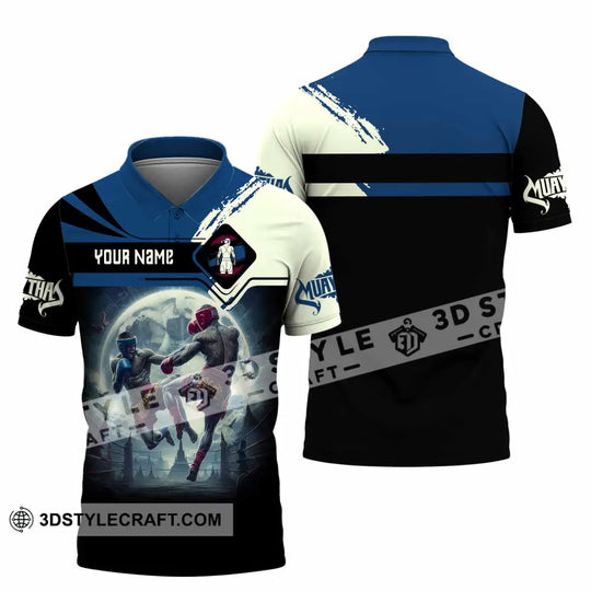 Unisex Shirt, Custom Name Muay Thai Shirt, Muay Thai Polo Long Sleeve Shirt style option 4