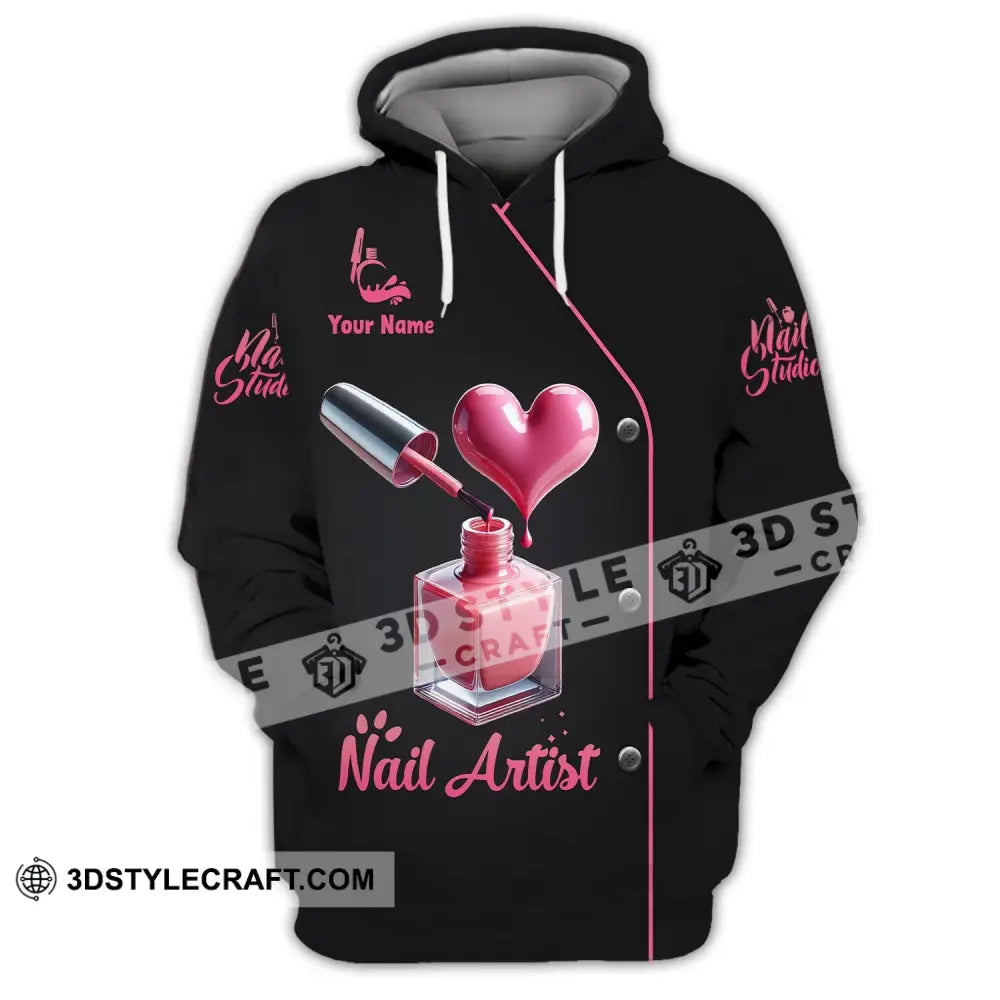 Unisex Shirt - Custom Name Nail Artist Hoodie / S T-Shirt