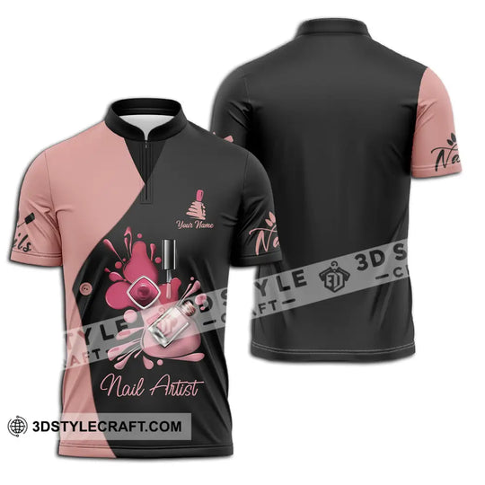 Unisex Shirt - Custom Name Shirt Nail Artist Nude Gel Color style option 2