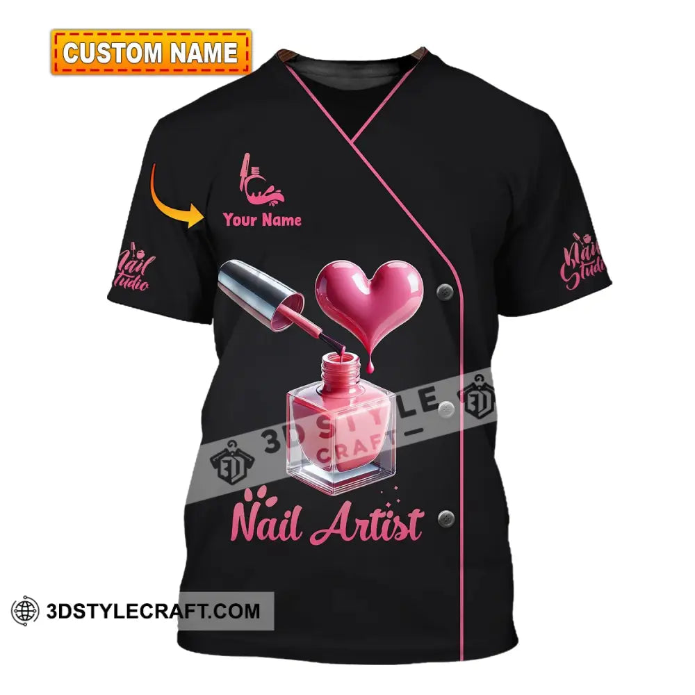 Unisex Shirt - Custom Name Nail Artist T-Shirt