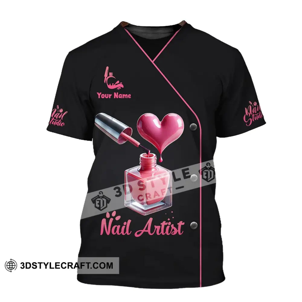 Unisex Shirt - Custom Name Nail Artist T-Shirt / S T-Shirt