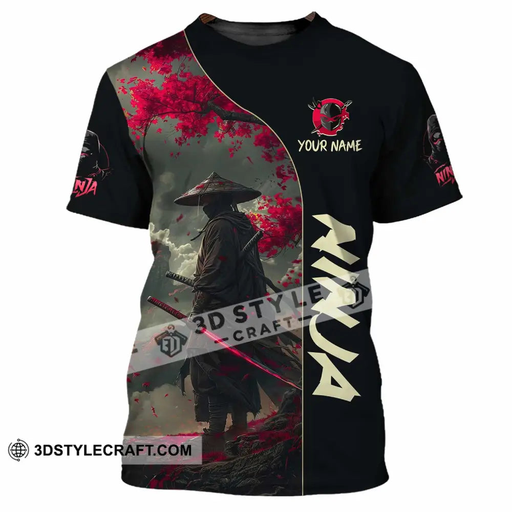 Unisex Shirt Custom Name Ninja Love Polo Long Sleeve T-Shirt / S T-Shirt