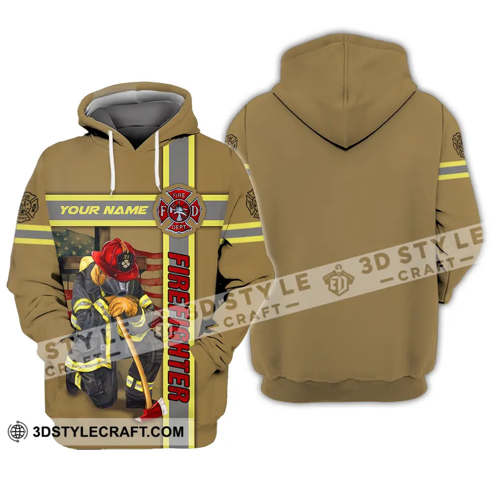 Unisex Shirt - Custom Name Patriot Day 911 Firefighter Hoodie / S T-Shirt