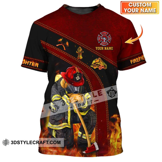 Unisex Shirt - Custom Name Shirt, Patriot Day 911 Firefighter style option 1