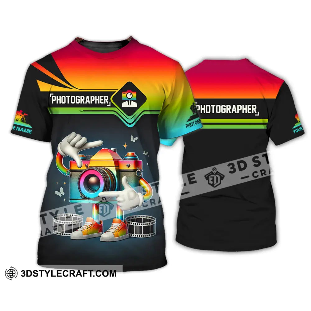 Unisex Shirt Custom Name Photographer Gift For T-Shirt / S T-Shirt