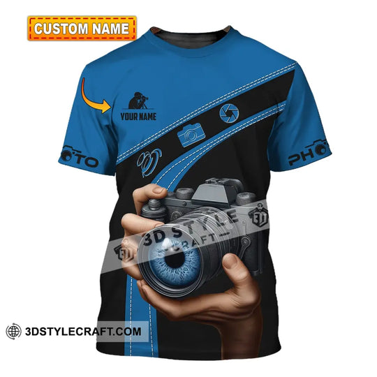 Unisex Shirt, Custom Name Photographer Shirt, Photographer Polo Long Sleeve Shirt style option 1