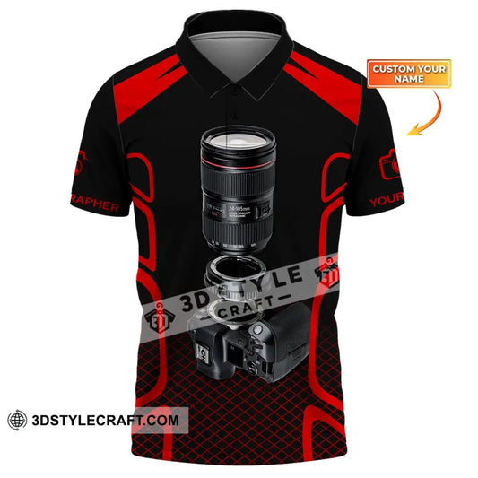 Unisex Shirt Custom Name Photographer Polo Photography Gift For Photographers T-Shirt