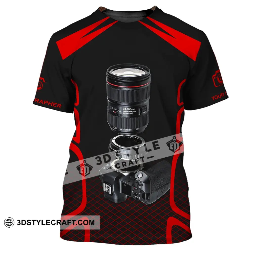 Unisex Shirt Custom Name Photographer Polo Photography Gift For Photographers T-Shirt / S