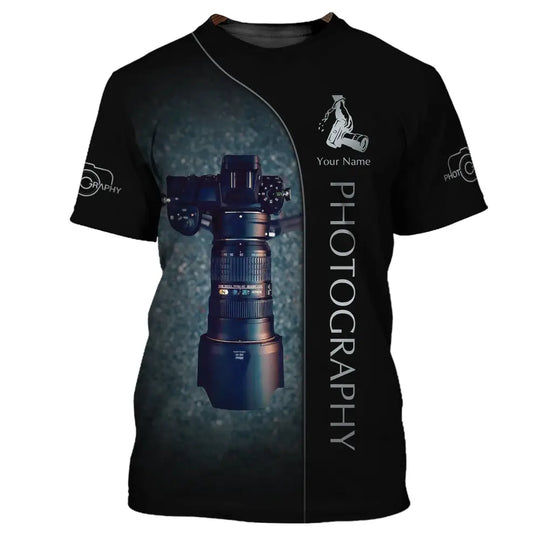 Unisex Shirt, Custom Name Photography Shirt, Gift For Photographers, Camera Lover Shirt style option 2