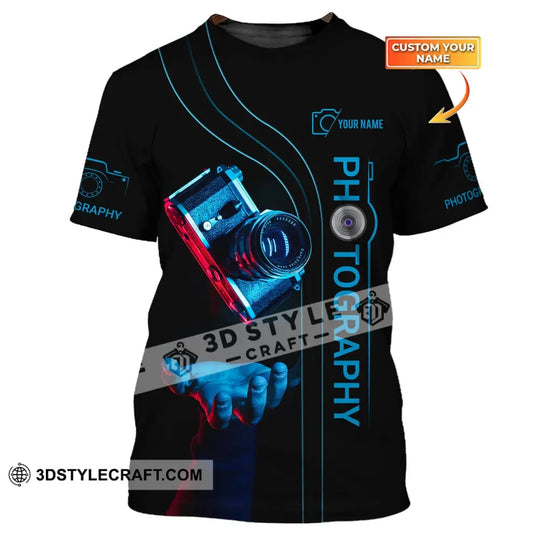 Unisex Shirt, Custom Name Photography Shirt, Photography T-Shirt, Gift For Photographers style option 1
