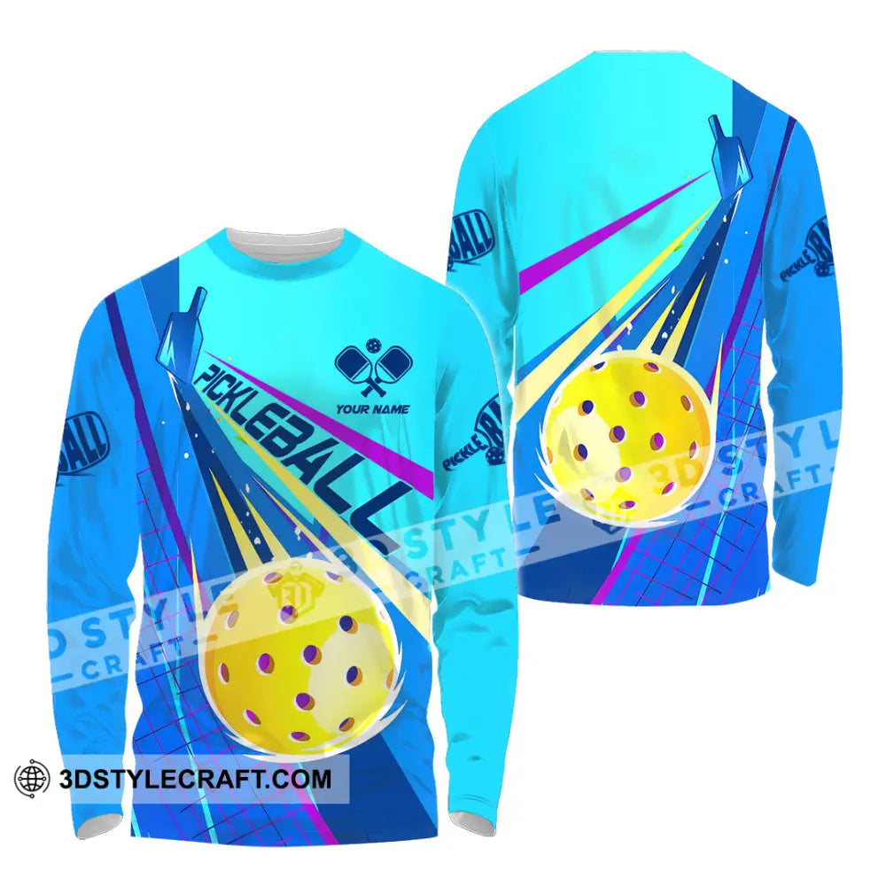 Unisex Shirt - Custom Name Pickleball Player Long Sleeve / S T-Shirt