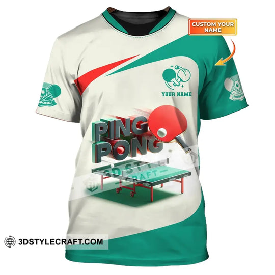 Unisex Shirt, Custom Name Ping Pong T-Shirt, Ping Pong Club Clothing, Gifts for Ping Pong lovers style option 1