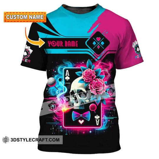 Unisex Shirt, Custom Name Poker Shirt, Poker Hoodie Shirt Polo Long Sleeve Shirt style option 1