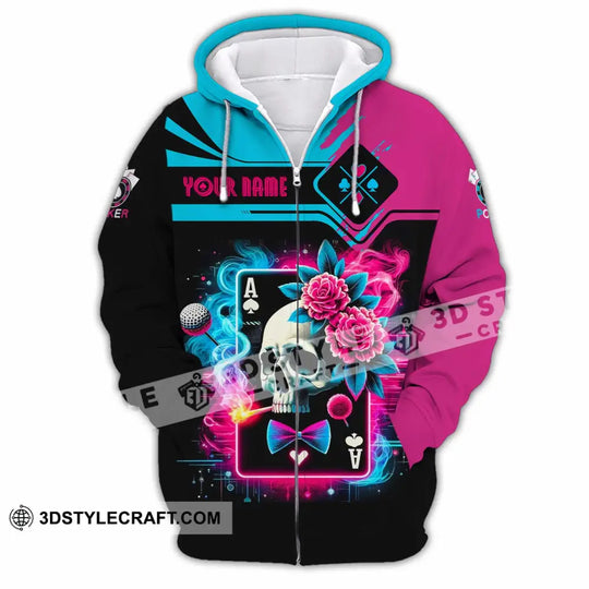 Unisex Shirt, Custom Name Poker Shirt, Poker Hoodie Shirt Polo Long Sleeve Shirt style option 3